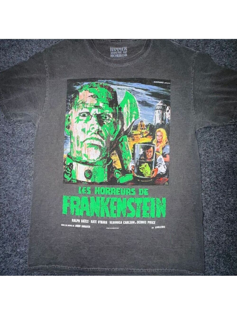 Hammer House of Horror Frankenstein T Shirt S Les Horreurs Movie Poster Graphic